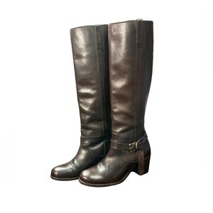 Frye Malorie Knotted Boots Brown Leather Size 8